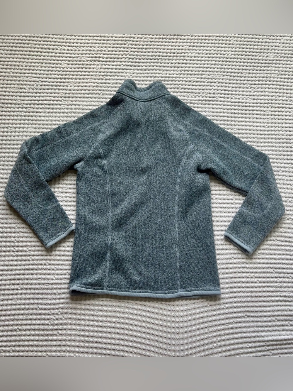 Patagonia Girls Better Sweater Quarter 1/4 Zip Fleece Ice Light Blue Size L (12) - Picture 7 of 7